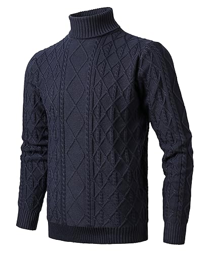 Herothorn Pullover Dolcevita Uomo Maglioncino Maglione a Collo Alto Manica