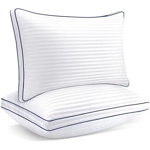 SAVORI Bed Pillows for Sleeping Queen Size Set of 2 - Down Alternative Filling Pillow, Cooling Soft Hotel Quality Pillow for Back, Stomach or Side Sleepers, Full Size-20x30 Inch Cover