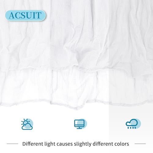 16 Pack White Cheesecloth Table Runner 20 x 120 inch Gauze Table Runners 10 FT Long,Semi Sheer Boho Cheese Cloth Fabric Table Runner Bulk for Wedding,Party,Baby Shower,Bridal Shower Decoration by ACSUIT - Used condition - Image 7
