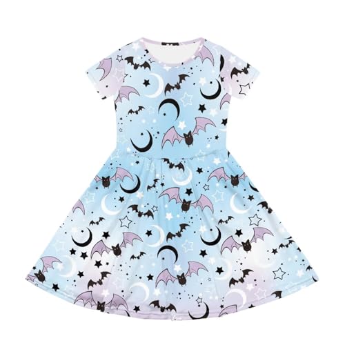 Image of Short Sleeve Dress for Girls with Pockets Cute Toddler Girl Clothes Summer 2-12