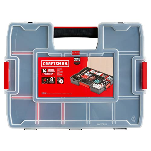 CRAFTSMAN Tool Organizer, 2-Packs with 14-Compartments, Lid Includes Secure Latch (CMST60944M) by CRAFTSMAN - Used condition - US$14.26