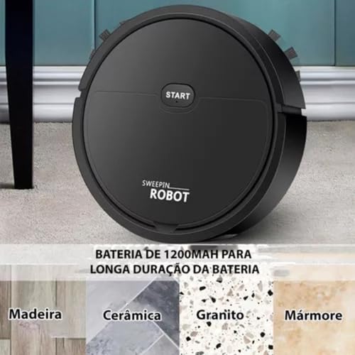 Robô Aspirador de Pó NO.K235, 2800Pa, 60 Min Autonomia, Sensor de Obstáculos, 75dB Silencioso, Bater
