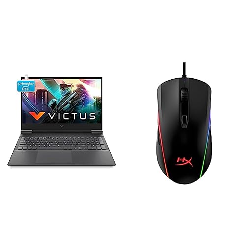 Image of HP Victus Gaming AMD Ryzen 5 5600H Processor 16.1 inch(40.9 cm) FHD Gaming Laptop & HyperX Pulsefire Surge RGB Gaming Mouse