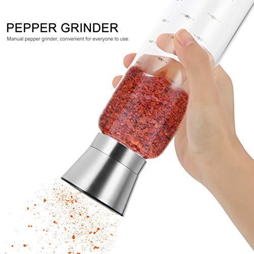 Moedor de sal e pimenta em aço inoxidável Hemoton manual moedor de sal e pimenta para cozinha, casa,