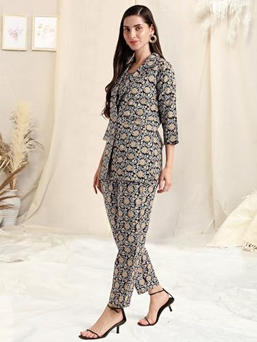Image of MIRCHI FASHION Women's Co-Ords Kurta Set Cotton Floral Printed Kurta with Plazzo