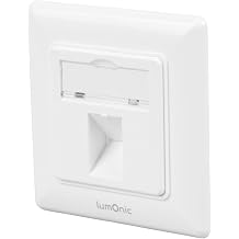 Lumonic Keystone Frame Flush-Mounted 1-Port Standard 55 System ABS Plastic for Keystone RJ45 HDMI USB Module