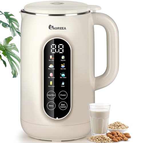 IAGREEA 35oz Nut Milk Maker Machine Stainless Steel Lid BPA