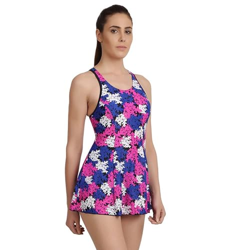 Image of Speedo Women's Swimdress with Boyleg | Swimming Costume Swimsuit | Chlorine Resistance | UPF 40+ Sun Protection | Removable Bra Pads