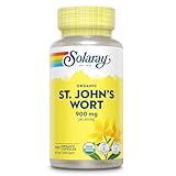 SOLARAY Organic St John's Wort 900mg - St Johns Wort Capsules - Herbal Supplements for Wellness Support - Vegan, Lab Verified, 60-Day Guarantee - 50 Servings, 100 VegCaps