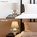 Porseme Table Lamp, Desk Lamp Bulb Included - Modern Lamp with Unique Lampshade, Handmade 3D Effect Glass Base - Perfect Table Lamp in Bedroom, Bedside, Living Room, Office (E12 LED Bulb Included)