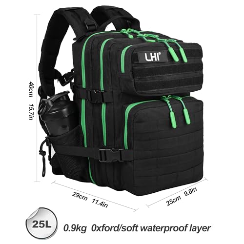 Image of LHI Tactical Military Backpack for Men and Women 25L /35L Army Assault Pack Bag Small Rucksack with Bottle Holder