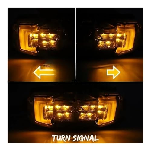 Feu stop arrière LED clignotant intégré design haut de gamme moto MT09 12V - 5