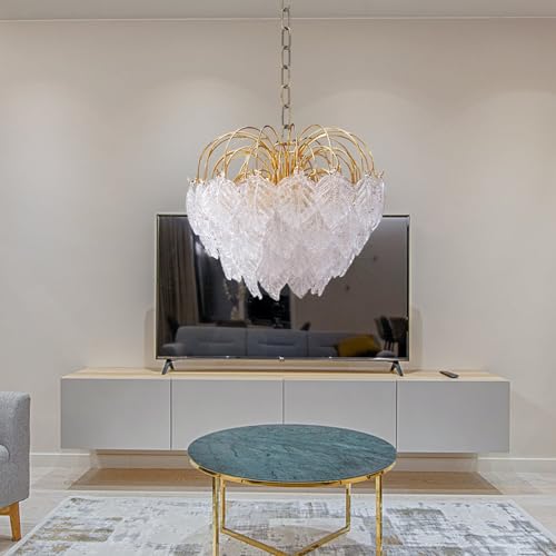 Cadena de lámpara dorada para transformar la iluminación del comedor de casa 5