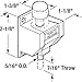 Prime-Line U 9869 5/16 In. Diameter, Foot Operated, White, Sliding Patio Door Lock (Single Pack)