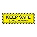 Produktbild Huieng Selbstklebende Bodenschilder, Aufschrift Keep Safe Stand 2M apart, Vinyl-Warnaufkleber für Büro, Büro, Büro, Tür, Hinweis, für Wände, Fenster, 3 Stück