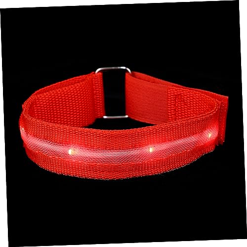 Toyvian 3 pcs LED Glowing Armband Light for Night Running High Visibility Safety Wristband with Fit for Outdoor Activities and Events Present for Runners