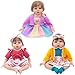 TDDS9 3 Sets Baby Doll Clothes and Accessories for 20-22 Inch Dolls, 9 Pcs Fashion Clothes Dresses Outfits Including Doll Dress Coat Outfits, Headbands, Socks, Top and Pants