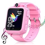 Lterfear Smart Watch for Kids, Kids Watch with 14 Games HD Touch Screen Camera Alarm Music Player Calculator Calendar Video & Audio Recording, Birthday Gift Toys for 4-12 Years Old Boys Girls (Pink)