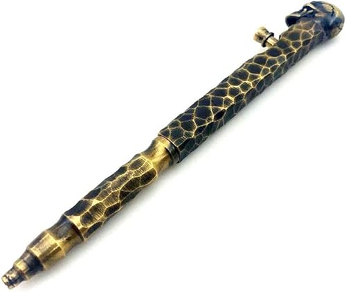 Miniatura 4 de Duffire EDC Bolt Action Pen - Bolígrafo de latón, hecho a mano, diseño de piedra de cráneo, regalo táctico para hombres y mujeres, bolígrafo delgado