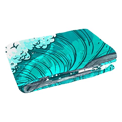 Couverture chaude vagues bleues plaid dauphin isolant thermique - 3