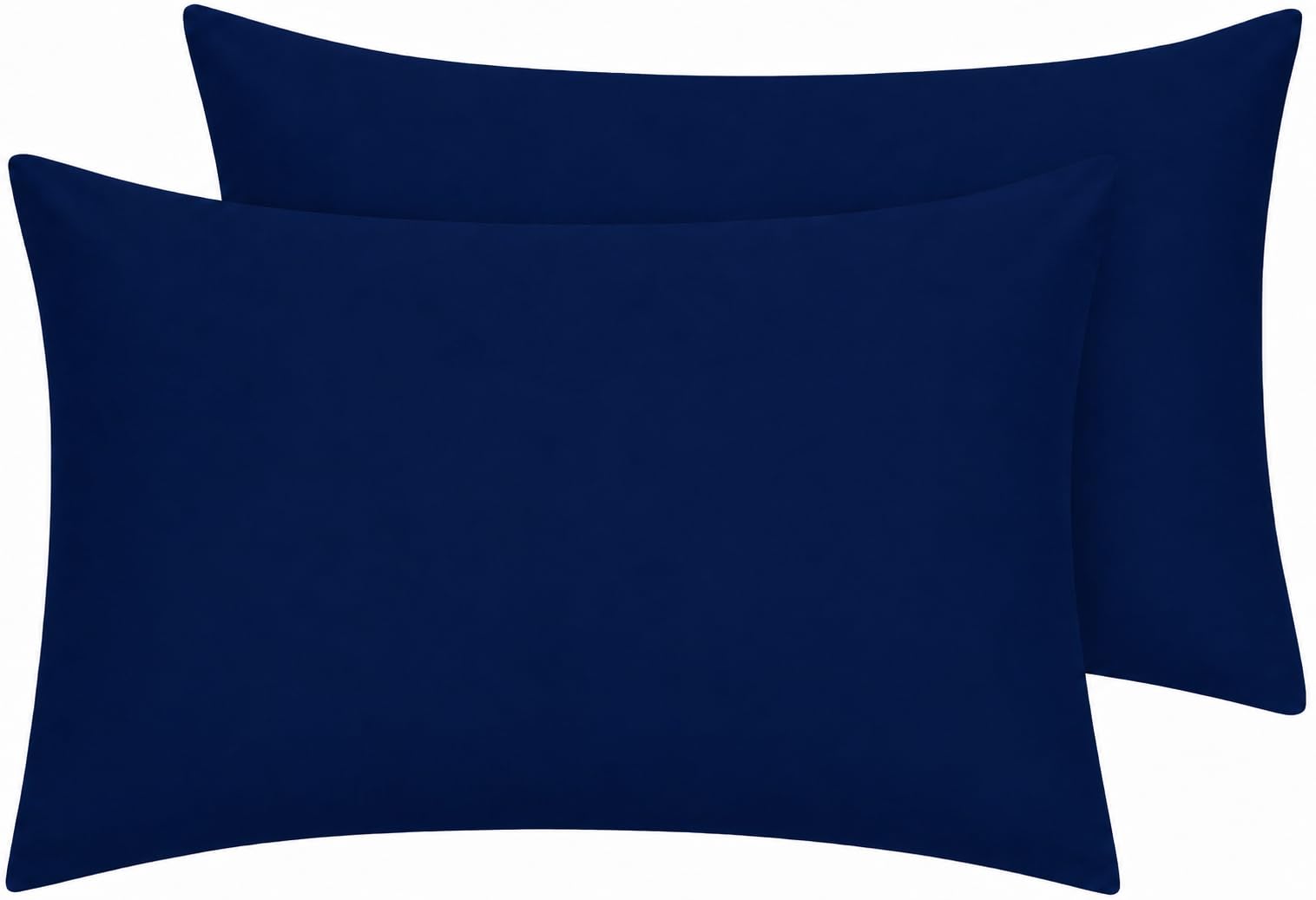 Nightzone Navy Pillowcase Pack Of 2 Housewife Luxury Percale Pillowcase 50X75cm 100% Polycotton Plain Dyed Pillow Cases (50 X 75 Cm, )