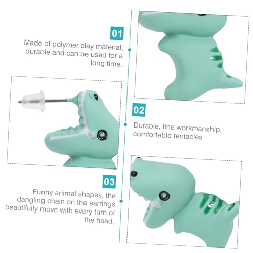 Boucles d'oreilles animaux en pâte polymère vertes pour illuminer vos tenues stylées - 4