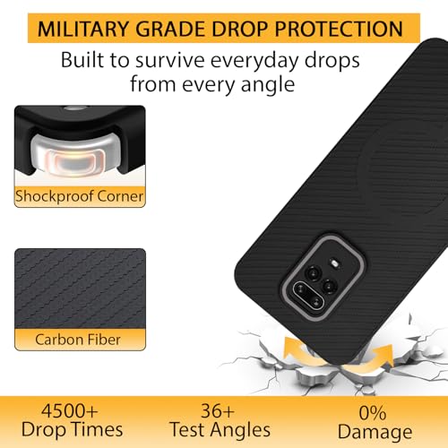 Image of LIRAMARK Rugged Carbon Fibre TPU Armor Silicone Back Cover Case for Mi Redmi Note 9 Pro /Mi Redmi Note 9 Pro Max /Poco M2 Pro