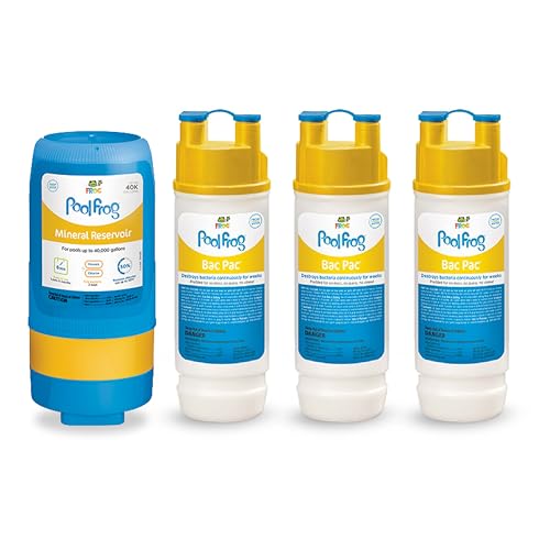 FROG Replacement Mineral Reservoir for use with Pool FROG Model 5400 Cycler - Prefilled Mineral Cartridge for Quick & Easy Pool Sanitization - Pool Opening Bundle