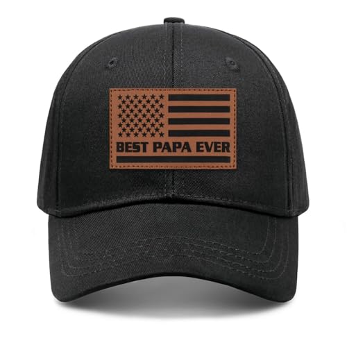 Image of Papa Gifts from Grandkids American Flag Cap Papa Hat for Grandpa