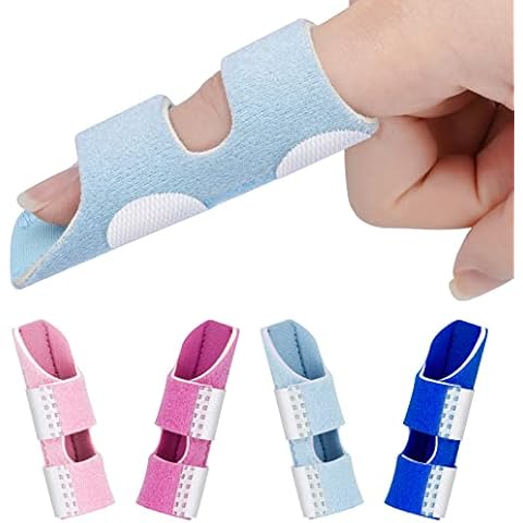 Leezmark 4 Pcs Finger Splints for Women Girls, Finger Straightener Brace for Arthrists, Finger Splints for Broken Finger, Splint for Trigger Finger Cover