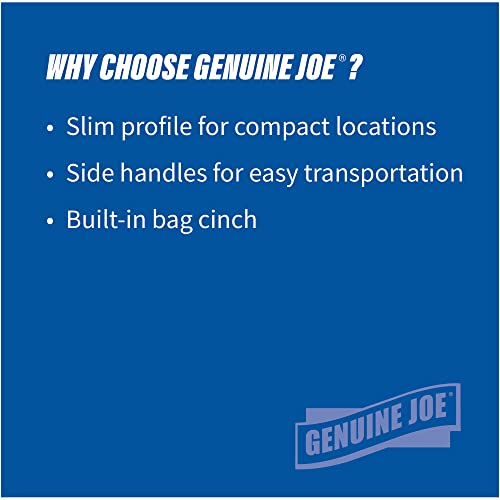 Genuine Joe Gjo60465 Plastic Space Saving Waste Container, 23 Gallon Capacity, 23" Width X 30" Height X 11" Depth, Gray #TOP7