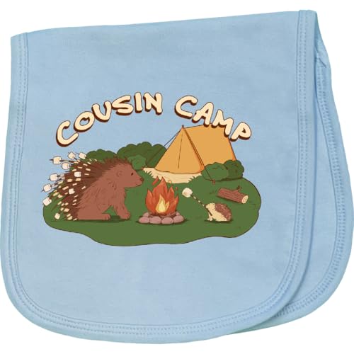 inktastic Cousin Camp Baby Burp Cloth Light Blue 45de7