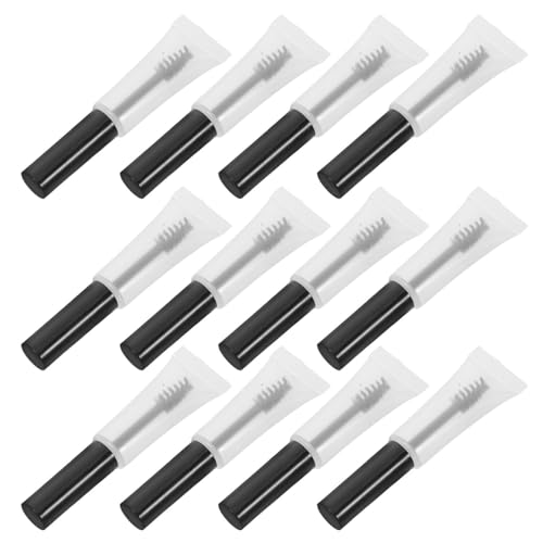 AKOOSY Tubos de rímel vacíos 5ml para crema y aceite de pestañas, paquete de 12 unidades con aplicador, dispensadores plásticos para uso doméstico y viaje