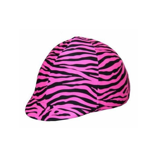 Equestrian Riding Helmet Cover - Hot Pink Zebra