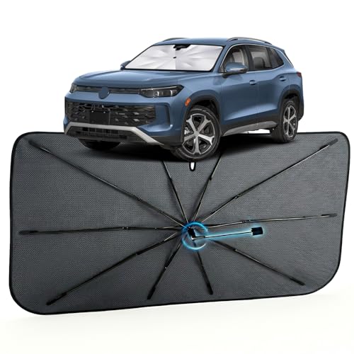 Image of Car Windshield Sun Shade for Volkswagen Tiguan 2018-2026 -[Reflective Coated Fabric] Sunshade Umbrella for Front Window, Car Shades Sun Visor Keep Car Cool and Protects Interior, 1:1 Exact Fit