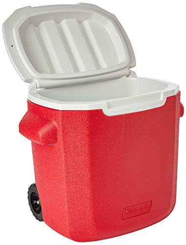 Caixa Térmica com rodas 16QT, 22 Latas, Coleman, Vermelho