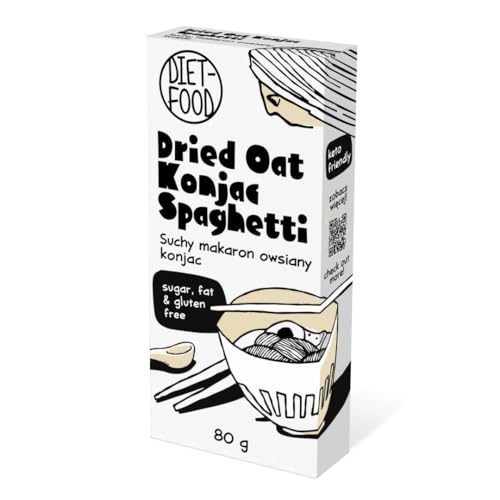 Getrocknete Shirataki Konjac Hafer Spaghetti 80 g – Low Carb, Kalorienarm, Glutenfrei, Ohne Zucker, Vegane Nudeln für Diät & Keto Ernährung