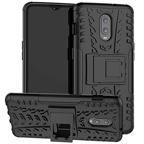 Sucnakp OnePlus 6T case, TPU Shock Absorption Technology Raised Bezels Protective Case Cover for OnePlus 6T Smartphone (New Black)