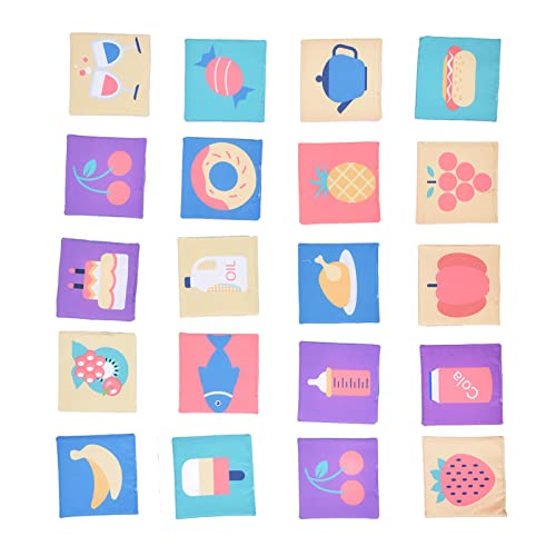BALITY Juguetes Blandos de Aprendizaje Temprano, Juguetes de Actividades Educativas Tarjeta Suave Entrenamiento Visual Inofensivo con Bolsa de Almacenamiento para Niños Pequeños para el Juego Cover