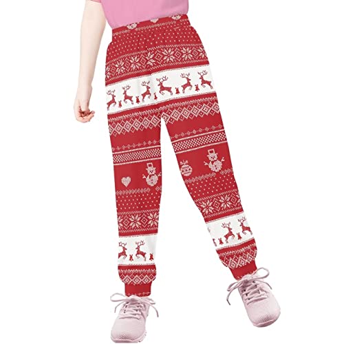 Casual Pants for Girls Loose Yoga Sweatpants Soft Trousers with Pockets High Waisted Elastic Sweatpants2