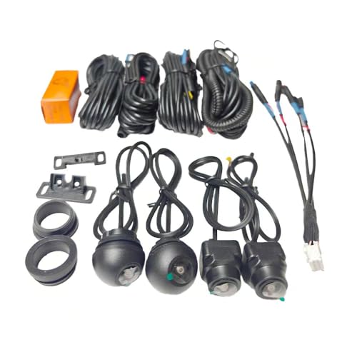 VseeKan Telecamera panoramica 3D per auto, 360 gradi, AHD, 1080p, visione notturna, anteriore + posteriore, sinistra, destra, kit fotocamera a 360 ° per auto Android GPS Navigation Radio Stereo (3D