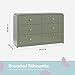 Storkcraft Santos 6 Drawer Bedroom Dresser (Olive & Natural) – GREENGUARD Gold Certified Dresser for Kids Bedroom with Interlocking Drawer System
