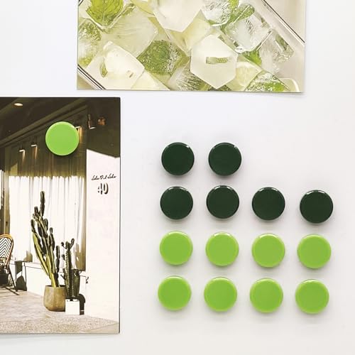 ZDZBLX Fridge Magnets, 20 PCS Strong Mini Magnet, Heavy Duty Craft Magnets, Green Round Cute Magnet for Fridge Whiteboard - Image 4