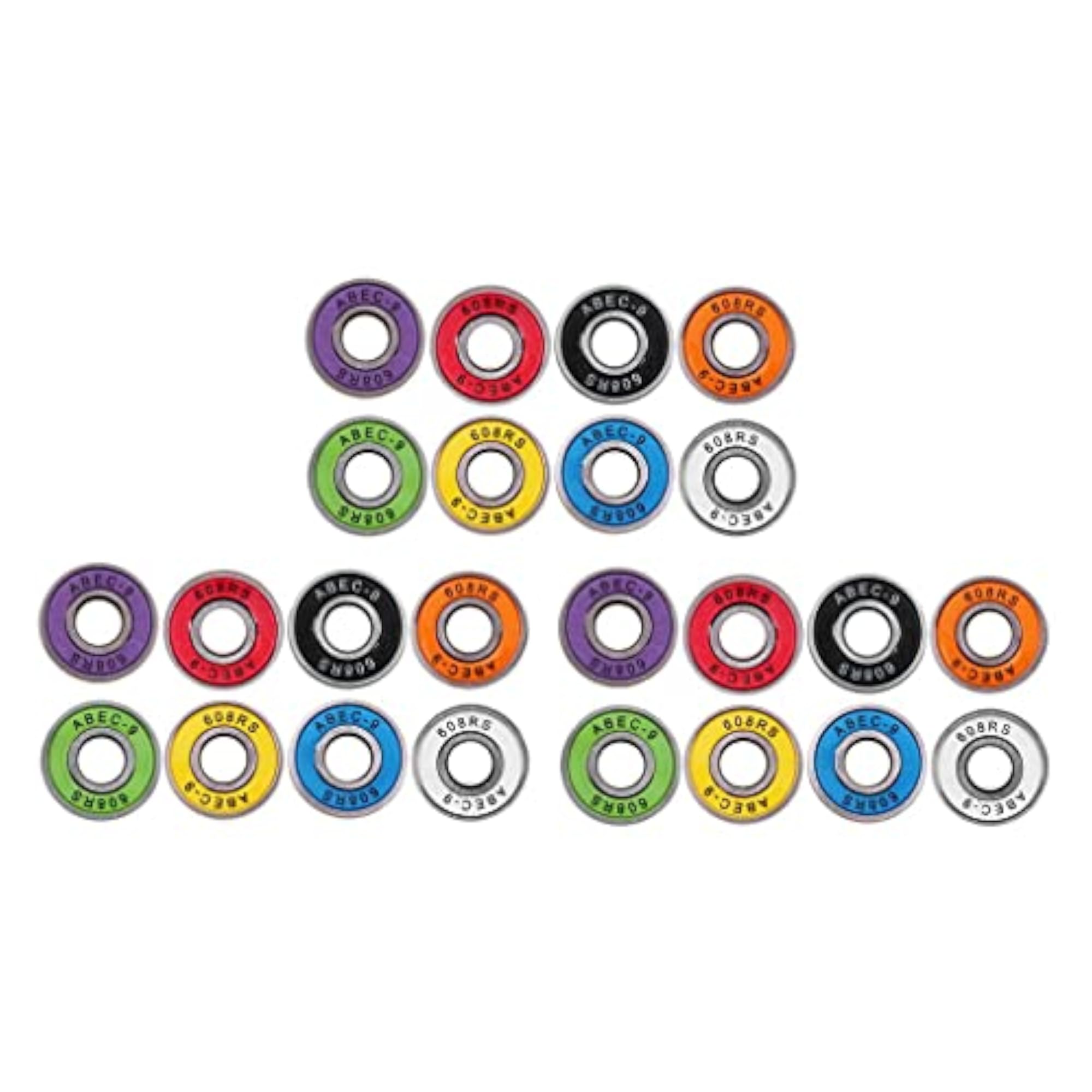 24pcs Frictionless ABEC 9 Skateboard Roller Skate Bearings