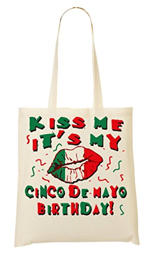 Kiss It'S My Cinco De Mayo Birthday ! Bolso De Mano Bolsa De La Compra