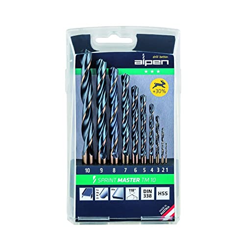 Alpen 811092100 Sprint Master TM10 Spiralbohrersatz 1 - 10mm , 10 Stück