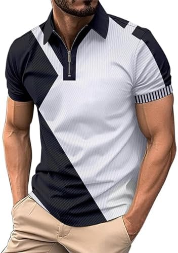 Quarter Zip Shirts for Men Short Sleeve Golf Band