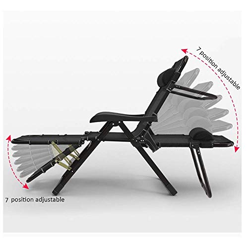 Chaises inclinables pliantes de plage et chaises longues multifonctions maison - 3
