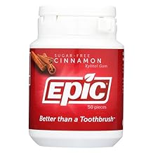 2 عبوة من علكة الأسنان - Xylitol Sweetened - 50 Count - خالي من الغلوتين - خال من القمح - نباتي