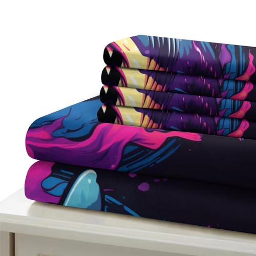 Parure de lit requin microfibre douce et résistante avec zip - 6
